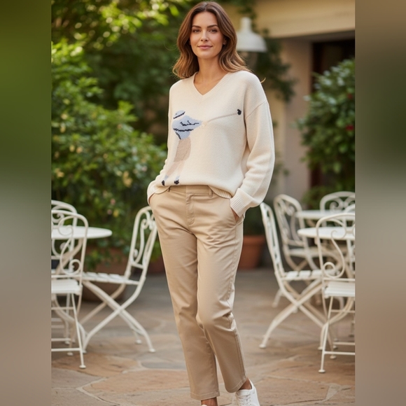 Vintage Liz Claiborne Liz Golf Sweater – Cotton Golf Graphic Sweater – Size M - Picture 2 of 16